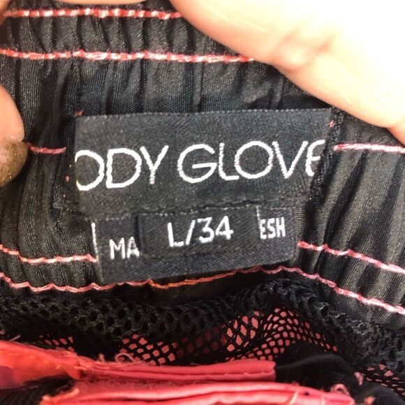 Body Glove Swim Trunks Black Bright Salmon Size L/34 (Large) - Picture 3 of 4